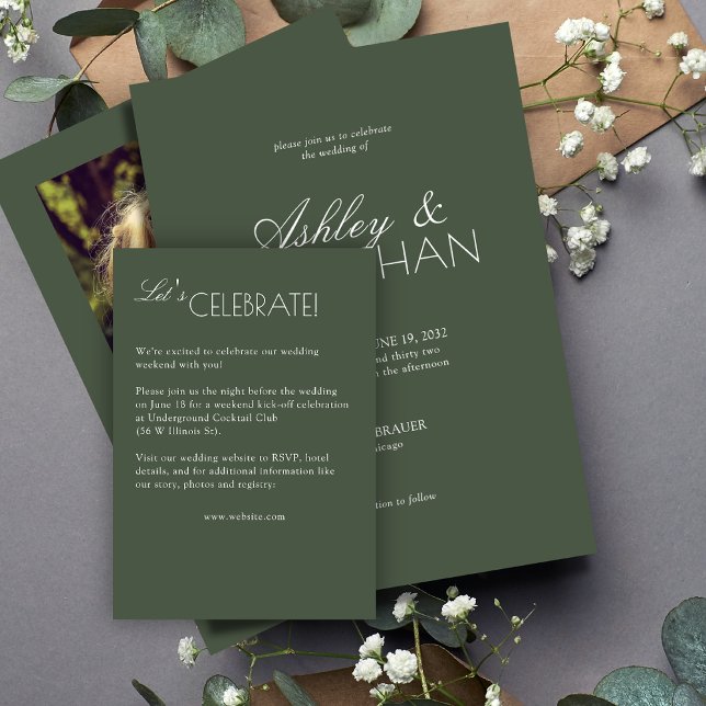 Modern Typography-Centric Wedding Enclosure Card (Creator Uploaded)