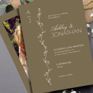 Modern Typography-Centric Wedding Invitation