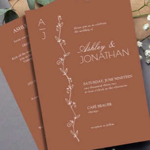 Modern Typography-Centric Wedding Invitation
