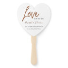 Modern typography copper glitter wedding program