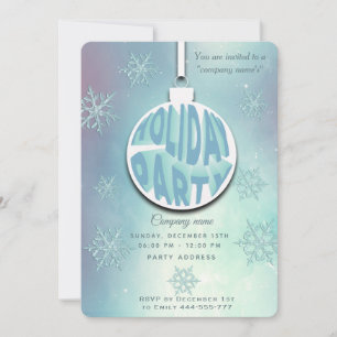 Modern typography corporate Holiday party Invitation