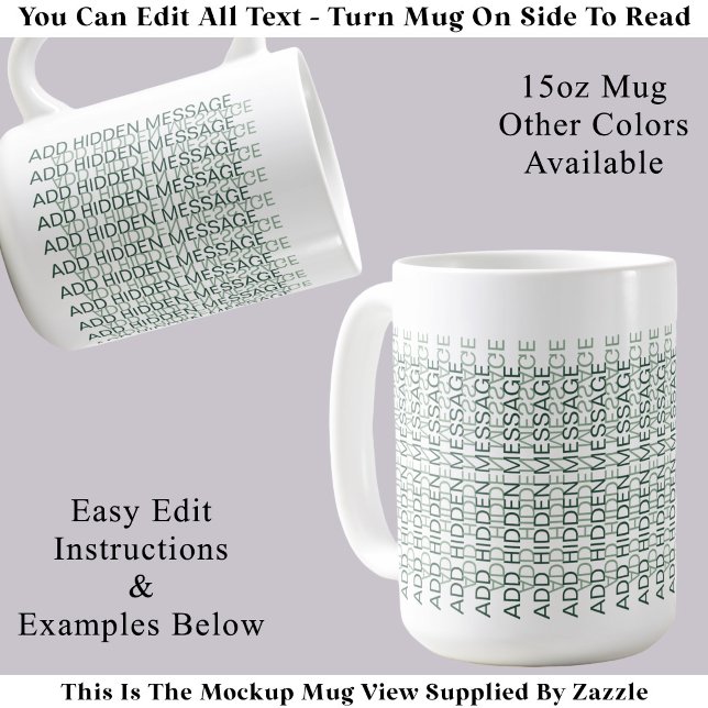 Modern Typography Custom Secret Message GG Coffee Mug (Creator Uploaded)