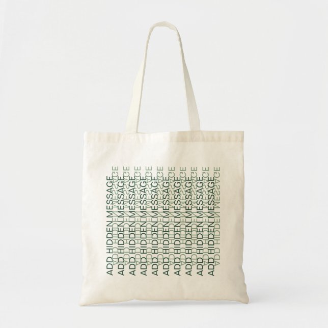 Modern Typography Custom Secret Message GG Tote Bag (Front)