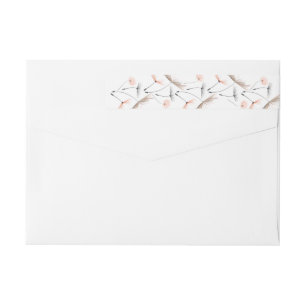 Modern Typography Dandelion Wedding Invitation Wrap Around Label