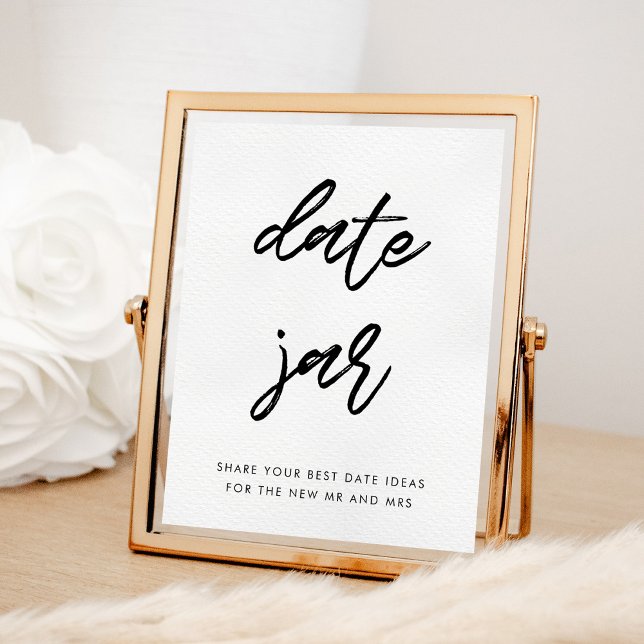 Modern typography Date jar wedding sign (Creator Uploaded)