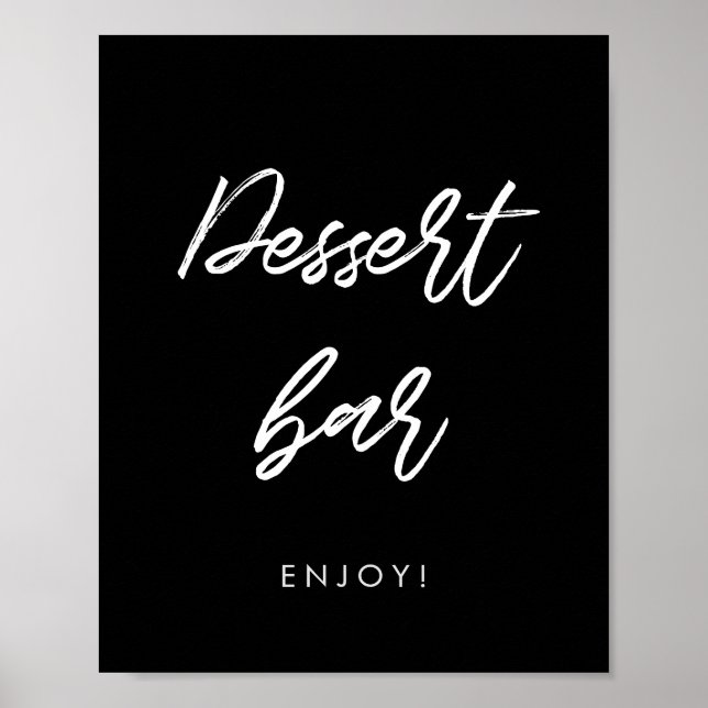 Modern typography Dessert bar wedding sign (Front)