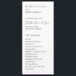 Modern Typography Elegant Wedding Program<br><div class="desc">Classic style wedding program with a modern twist. The template features a simple and minimal layout with "and" along with "celebration of love" in elegant typography. This minimalist black and white program is great for a formal wedding and may be changed to any colours you wish in the design editing...</div>