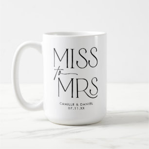 Modern Typography Engagement Photo Coffee Mug