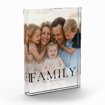 Modern Typography Family Name Keepsake Photo Gift