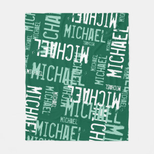 Modern Typography Fleece Blanket