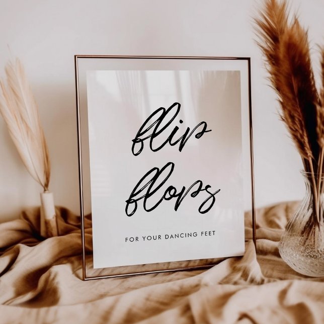 Modern typography Flip flops wedding sign (Creator Uploaded)