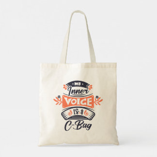 Modern Typography funny Quotes Tote Bag