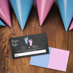 Modern Typography Gender Reveal Party! Baby Shower Enclosure Card