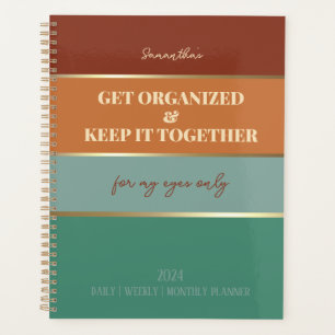 Modern Typography Gold Elegant Journal Planner