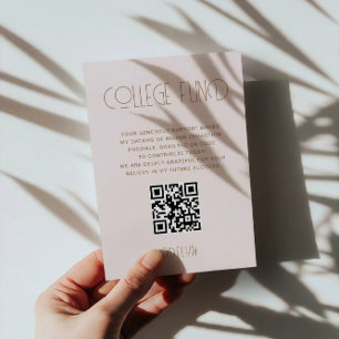 Modern Typography Graduate College Fund Card