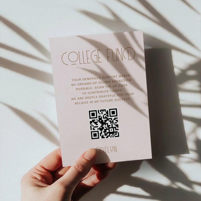 Modern Typography Graduate College Fund Card (Creator Uploaded)