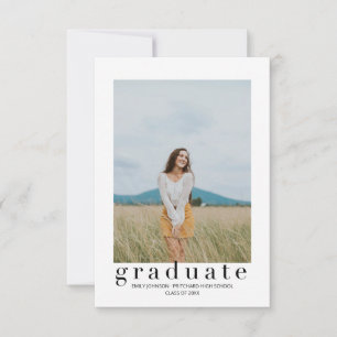 Modern Typography Graduation Announcement