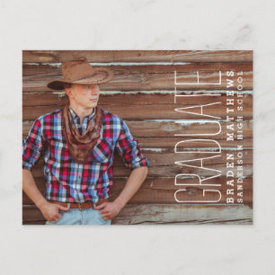 Modern Typography Graduation Party Invitation