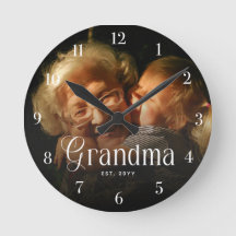 Modern Typography Grandma Custom Photo Gift