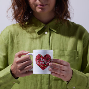 Modern Typography Heart Best Mum Ever Mothers Day Coffee Mug