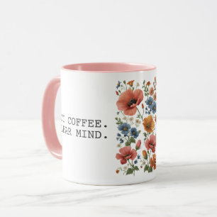 Modern Typography Hot Coffee Humor Mug
