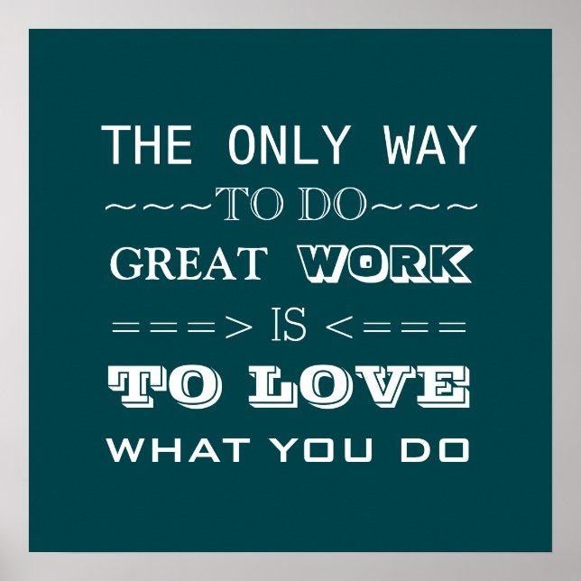 Modern Typography Inspirational Quote Poster (Front)