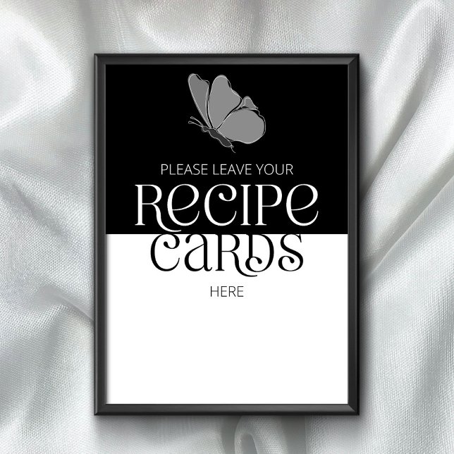 Modern Typography leave your recipe card here Poster (Creator Uploaded)