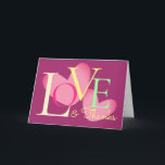 Modern Typography Love And Thanks Text Design Card<br><div class="desc">Love and thanks greeting cards is designed with simplicity of typography text overlay on 2 hearts shape graphic. Text and photo placeholder is provided to replace your own greetings and picture.</div>