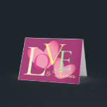 Modern Typography Love And Thanks Text Design Card<br><div class="desc">Love and thanks greeting cards is designed with simplicity of typography text overlay on 2 hearts shape graphic. Text and photo placeholder is provided to replace your own greetings and picture.</div>