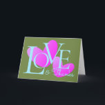 Modern Typography Love And Thanks Text Design Card<br><div class="desc">Love and thanks greeting cards is designed with simplicity of typography text overlay on 2 hearts shape graphic. Text and photo placeholder is provided to replace your own greetings and picture.</div>