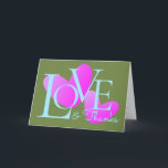 Modern Typography Love And Thanks Text Design Card<br><div class="desc">Love and thanks greeting cards is designed with simplicity of typography text overlay on 2 hearts shape graphic. Text and photo placeholder is provided to replace your own greetings and picture.</div>