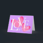 Modern Typography Love And Thanks Text Design Card<br><div class="desc">Love and thanks greeting cards is designed with simplicity of typography text overlay on 2 hearts shape graphic. Text and photo placeholder is provided to replace your own greetings and picture.</div>