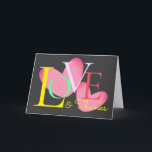 Modern Typography Love And Thanks Text Design Card<br><div class="desc">Love and thanks greeting cards is designed with simplicity of typography text overlay on 2 hearts shape graphic. Text and photo placeholder is provided to replace your own greetings and picture.</div>