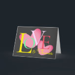 Modern Typography Love And Thanks Text Design Card<br><div class="desc">Love and thanks greeting cards is designed with simplicity of typography text overlay on 2 hearts shape graphic. Text and photo placeholder is provided to replace your own greetings and picture.</div>