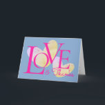 Modern Typography Love And Thanks Text Design Card<br><div class="desc">Love and thanks greeting cards is designed with simplicity of typography text overlay on 2 hearts shape graphic. Text and photo placeholder is provided to replace your own greetings and picture.</div>