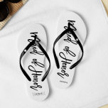 Modern Typography "Maid of Honour" Thongs<br><div class="desc">Personalised Bridal party flip-flops featuring an stylish and trendy script typography. Customise with the bride and groom's monogram, wedding date, and Maid of Honour's name for a one of a kind design! Looking for a custom colour? No problem! Just send your request to heartlockedstudio at gmail dot com and we'll...</div>