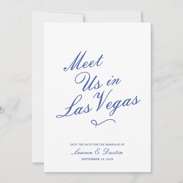 Modern Typography Meet Us | Wedding Save the Date Invitation (Front)