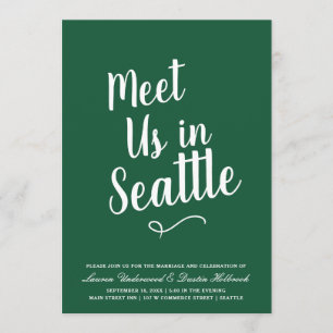 Modern Typography Meet Us   Wedding Save the Date Invitation