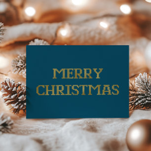 Modern Typography Merry Christmas Foil Card