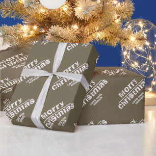 Modern Typography Merry Christmas Wrapping Paper