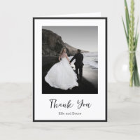 Modern Typography Minimalist Photo Wedding