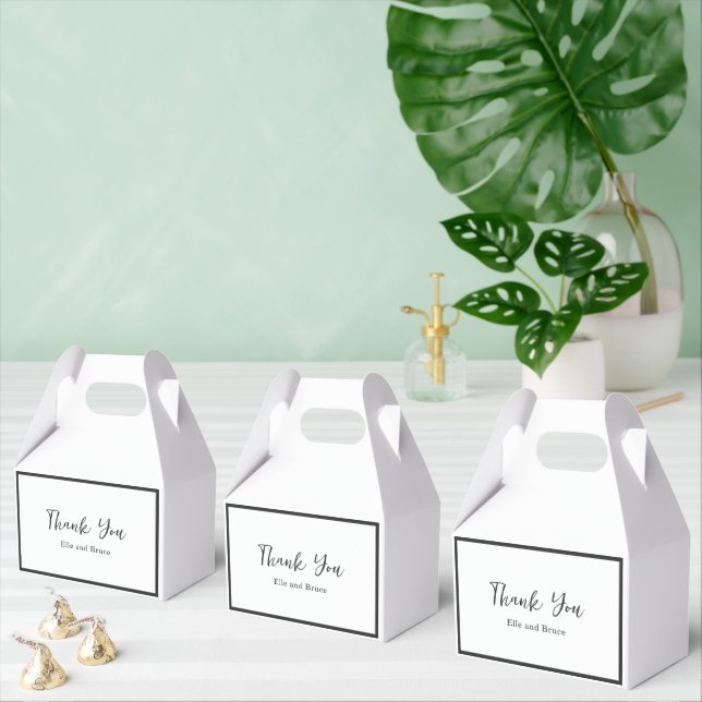 Modern Typography Minimalist Wedding Favour Box (Multiple)