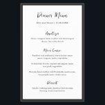 Modern Typography Minimalist Wedding Menu<br><div class="desc">This design is part of a timeless minimalist wedding invitation suite featuring elegant script typography paired with a classic serif font in soft black and white. This modern design embraces simplicity with a refined layout, perfect for couples seeking understated sophistication. Ideal for formal, modern, or classic weddings, this clean aesthetic...</div>
