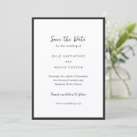 Modern Typography Minimalist Wedding