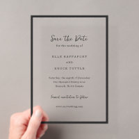 Modern Typography Minimalist Wedding Save the Date