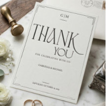 Modern Typography Minimalistic Wedding Thank You