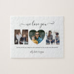 Modern Typography MOM 3 Photo Collage Gift For Mum Jigsaw Puzzle<br><div class="desc">Typography MOM photo collage for mum features 3 treasured photos of you and your Mum.
Personalise with a custom message and her children's names.
Perfect for Mother's Day,  birthdays,  or any other occasion.</div>