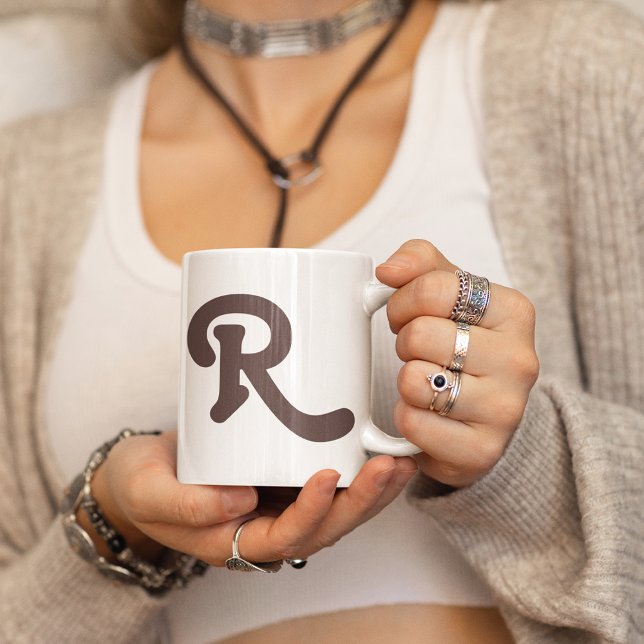 Modern Typography Monogram Coffee Mug (Creator Uploaded)