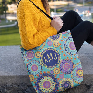 Modern Typography Monogram Personalised Tote Bag