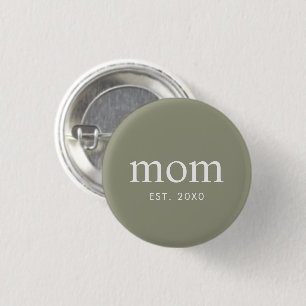 Modern Typography Mum Established 3 Cm Round Badge